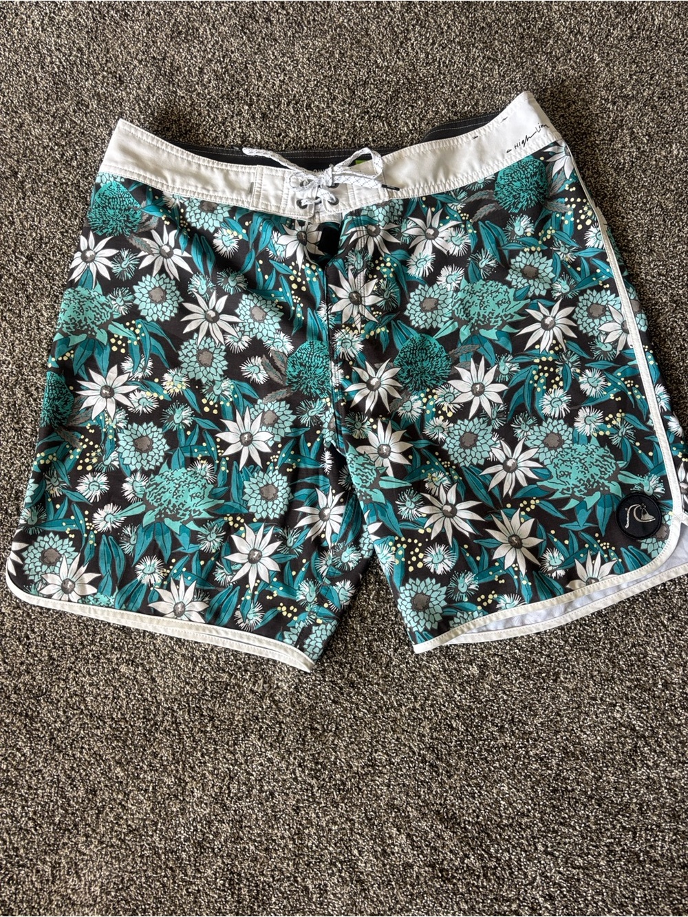 Quiksilver High Line Men's Floral Board Shorts/Swimsuit- Size 36